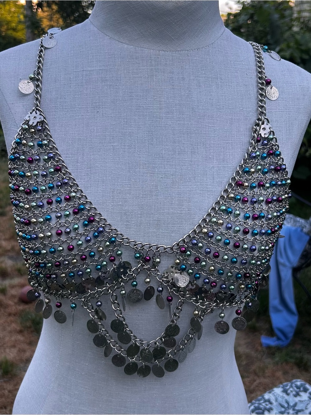 Handmade Vintage Chain Mail Belly Dancer Top/Bra - Size S/M